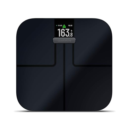 Garmin Index S2, Smart Scale with Wireless Connectivity, Measure Body Fat, Muscle, Bone Mass, Body Water% and More, Black...