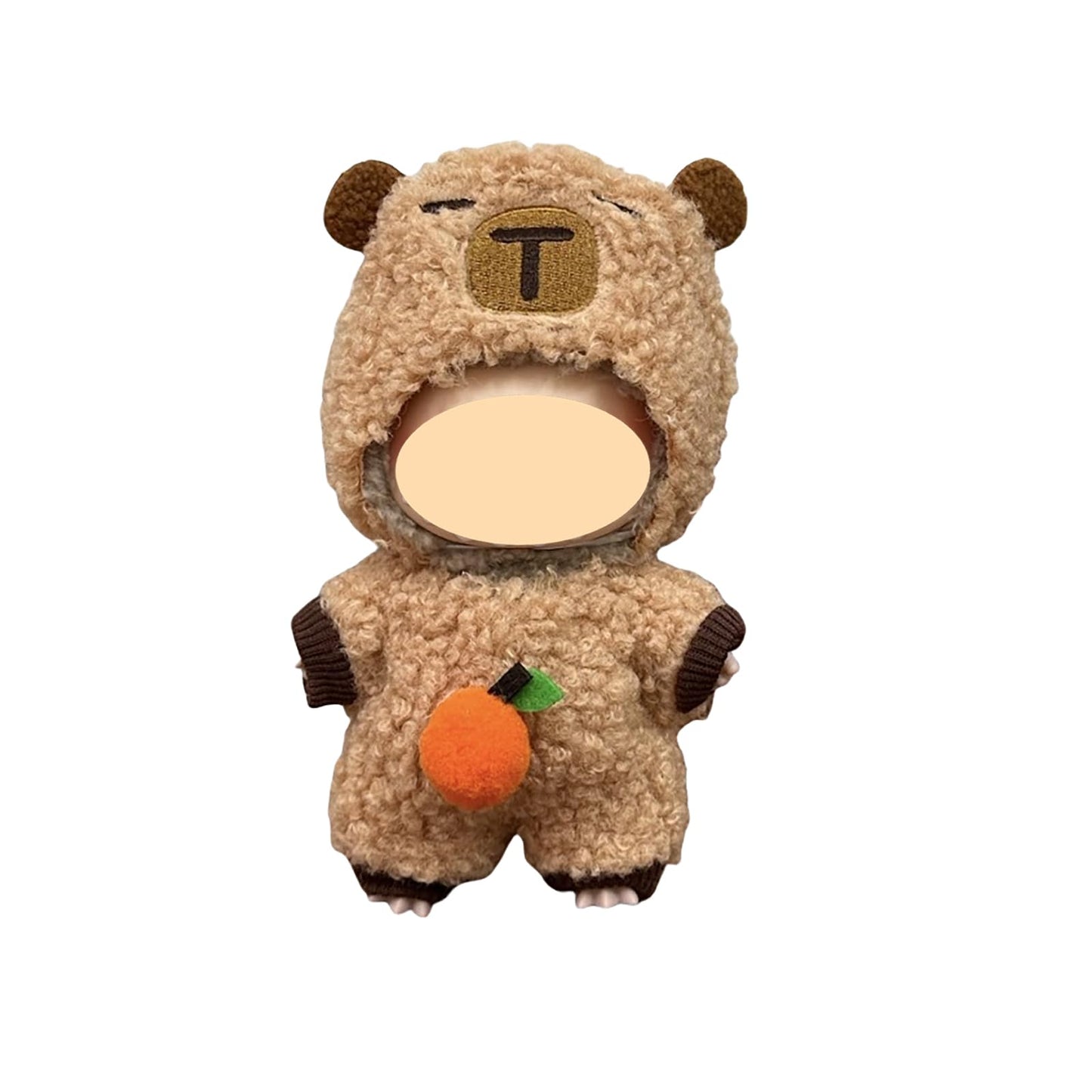 Capybara Animals Clothes for Doll, Crochet Cloth Set for 17cm Dolls, Stylish Adorable Doll's Outfits Accessories
