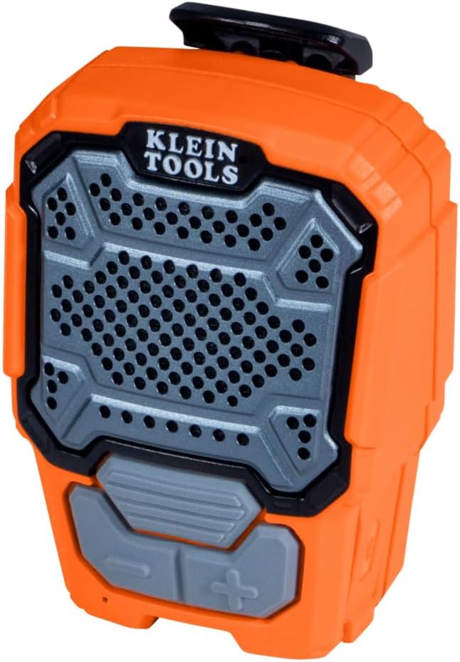 KLEIN TOOLS AEPWS1 Wearable Bluetooth Speaker, Built-in Mic for Hands-Free Music and Calls, Portable, Waterproof IP67, Mag...