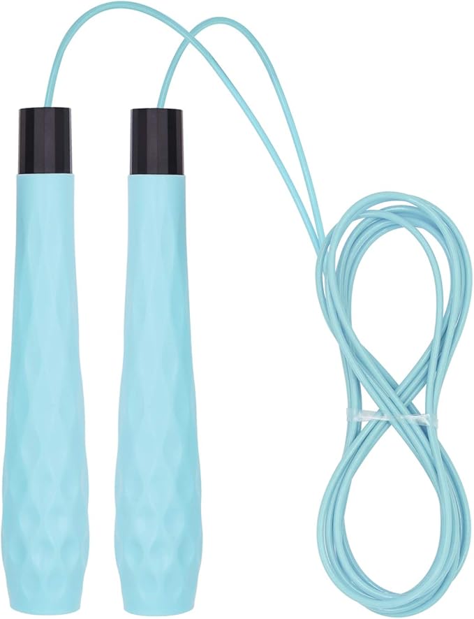 FEELCAT Jump Rope with Ball Bearings, 3mm Steel Speed Rope for Double Unders, Tangle-Free 9.2 Ft Adjustable Lightweight Sk...