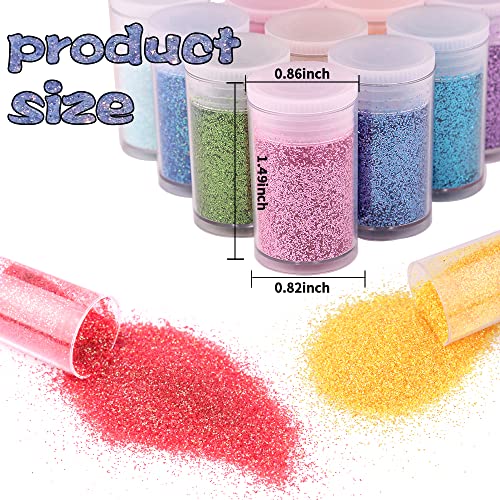 Ultra Fine Glitter 45 Colors Set, Holographic Glitter Powder for Tumblers, Arts and Craft Glitter, Iridescent Glitter for ...