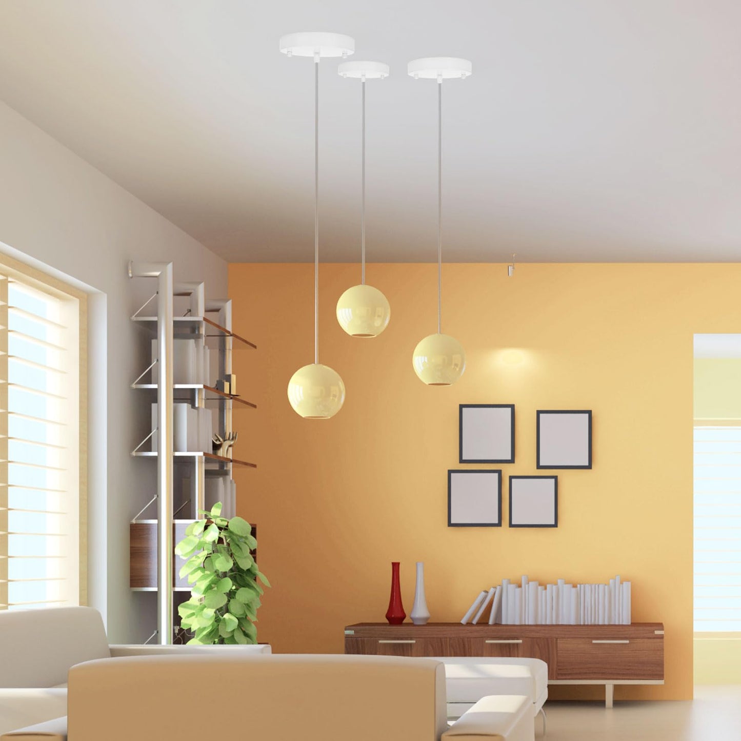 Sangle Sopffy Pendant Light Canopy Kit  5.8 Inches Ceiling Lighting Canopy Kit With All Mounting Hardware Modern Chandelier Ceiling Plate Cover For Pendant Lighting Fixtures  White (White)