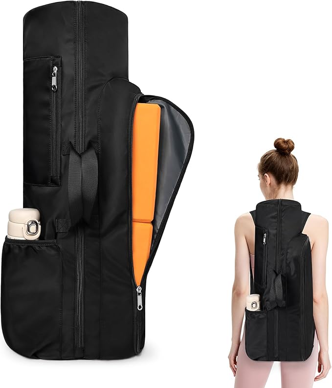 Voolra Yoga Mat Bag Backpack for Women and Men with Multi-Pockets for Mats Blocks and Accessories, Waterproof Yoga Mat Car...