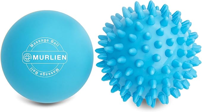 MURLIEN Massage Ball Set, Spiky Ball & Lacrosse Ball for Body Massage, Muscle Relief, Deep Tissue, Myofascial Release, Mas...