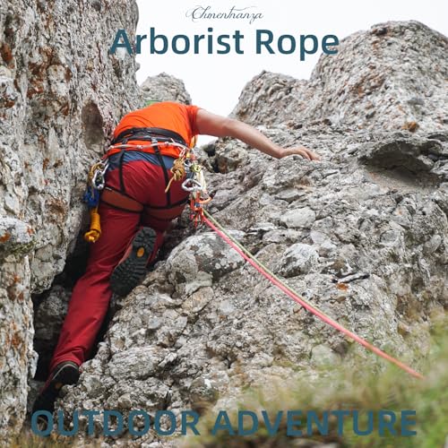 Chmentnanza Arborist Rigging Rope 1/2 Inch x 150 Ft, Heavy Duty Bull Rope for Tree Pulling, Felling & Climbing - High Stre...
