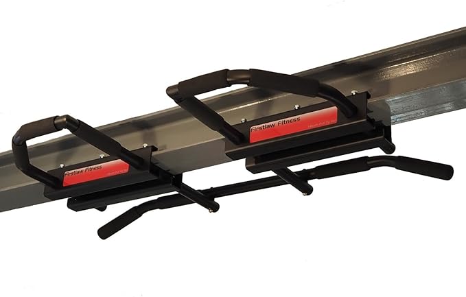 Firstlaw Fitness - 600 LBS Weight Limit - Extreme I-Beam Pull Up Bar - Long Bar with Bent Ends - Durable Rubber Grips - Re...
