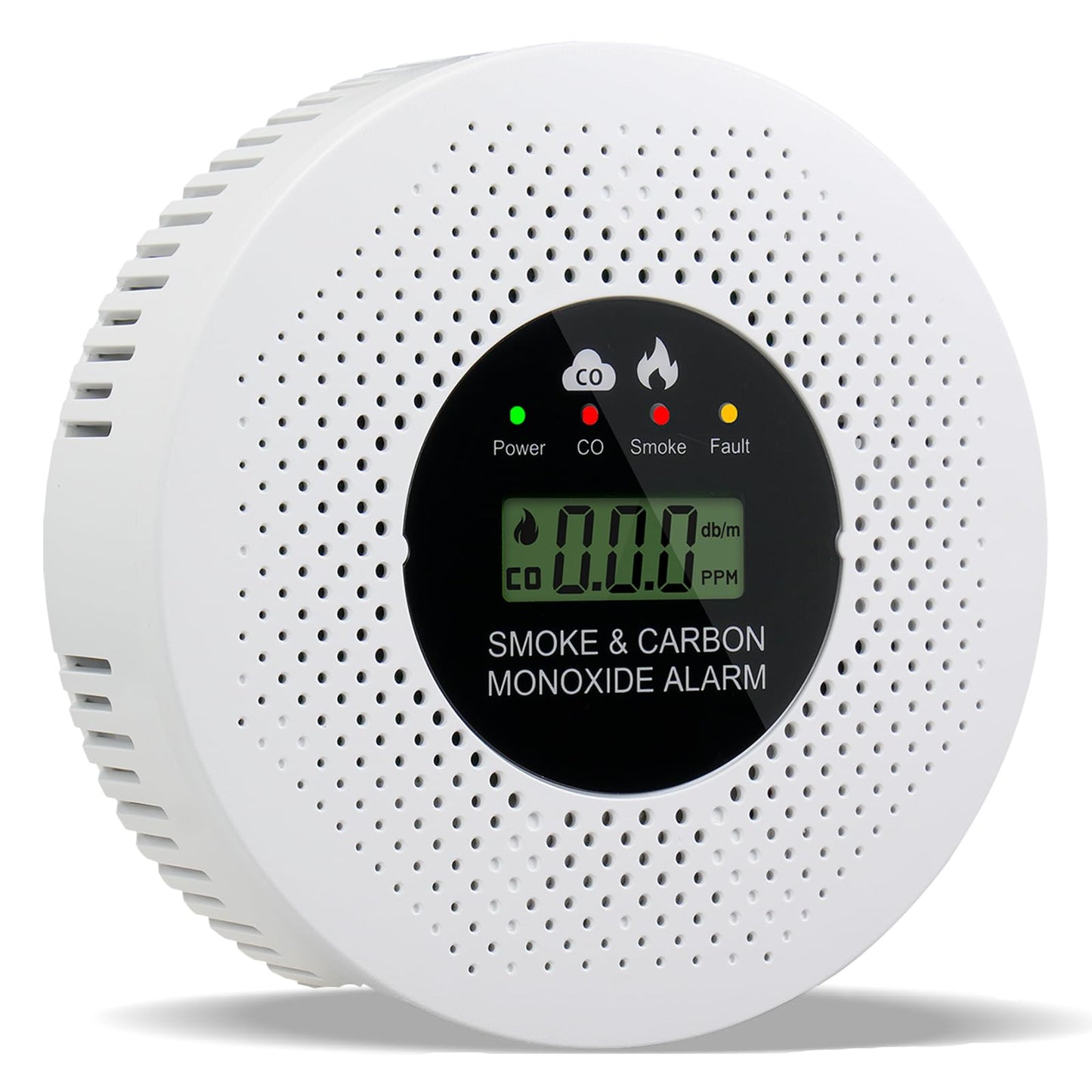 Smoke Detector Carbon Monoxide Gas Alarm, Fire Carbon Monoxide (CO) Detector 2 in 1 with Digital Display and Sound Light Alarm, Portable Battery Operated Suitable for Bedroom Kitchen or Travel