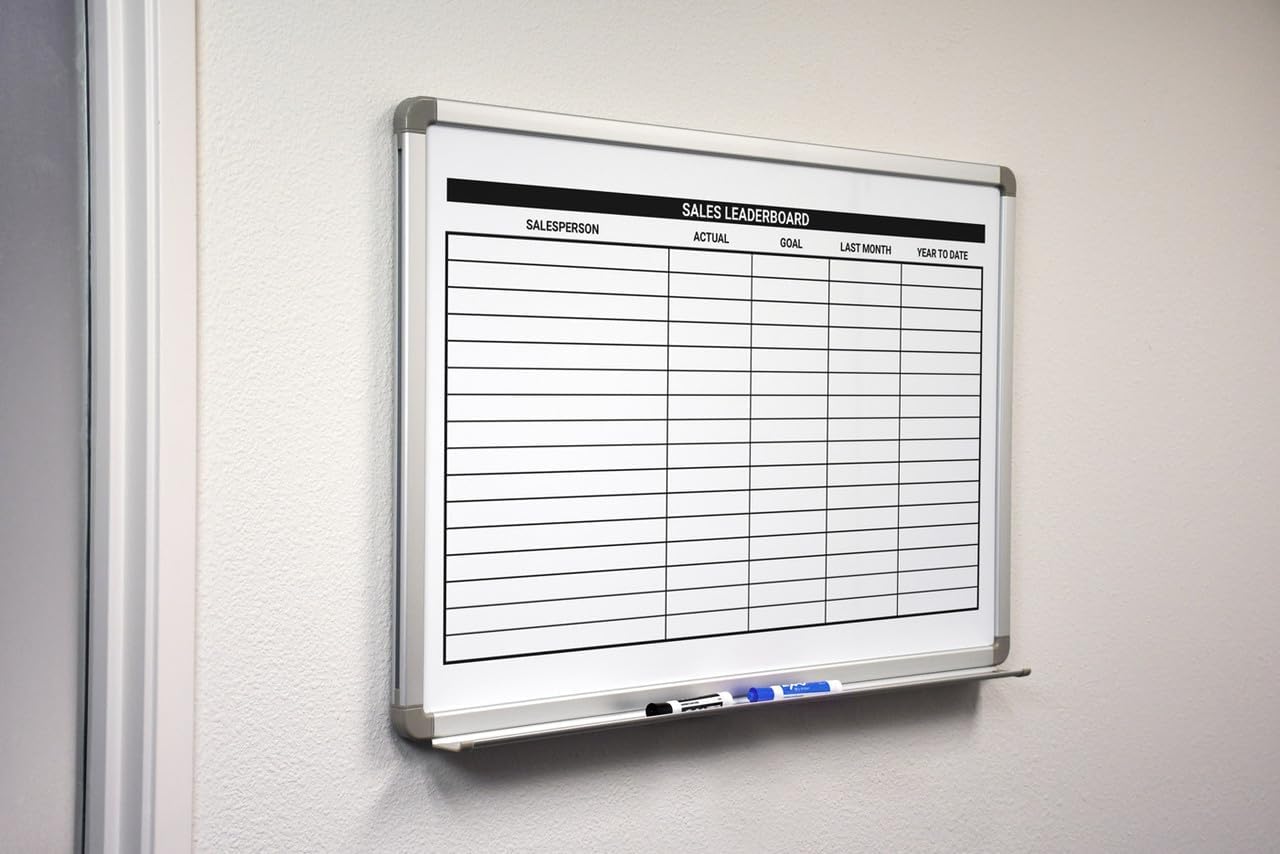 Sales Leaderboard Whiteboard 48" x 36"