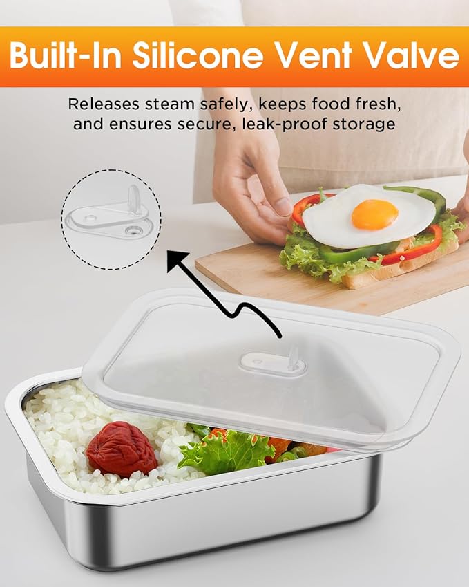 Cordless Electric Lunch Box 1.2L Stainless Steel Container