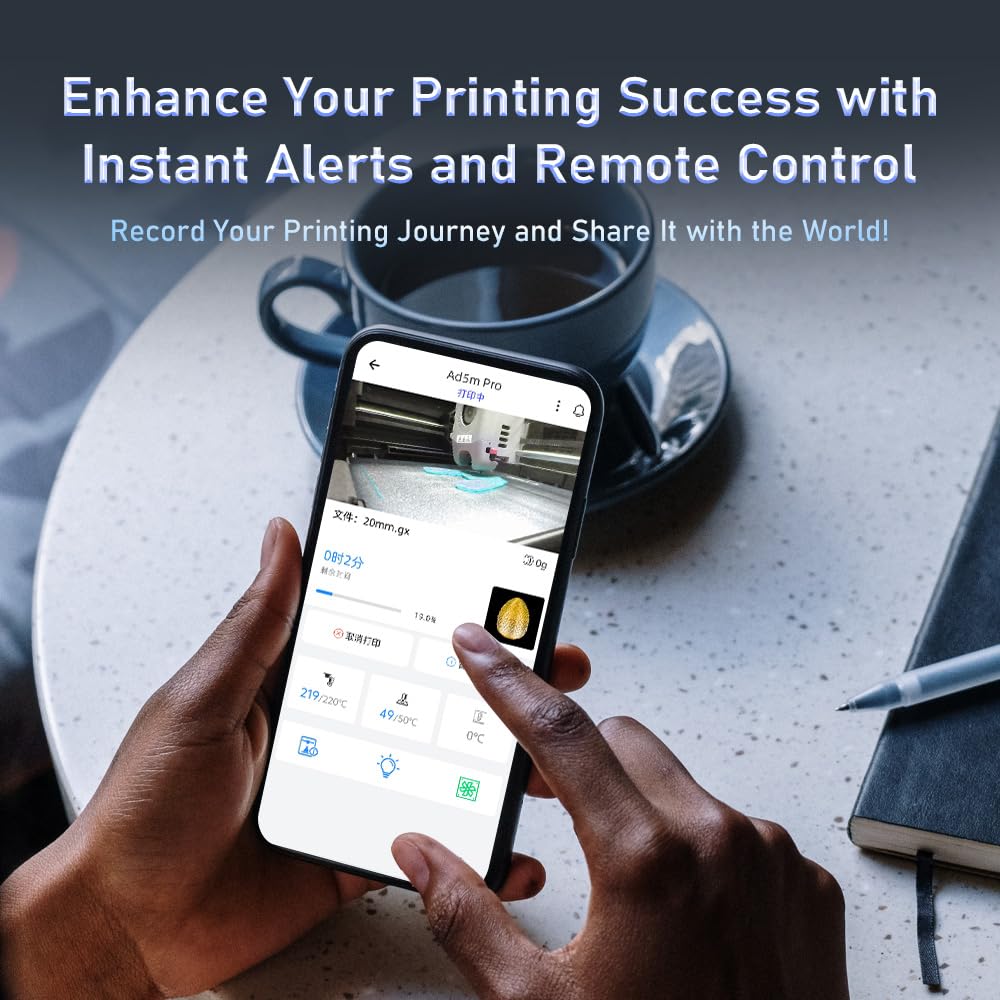 FLASHFORGE Adventurer 5M/5M Pro/AD5X 3D Printer Camera Kit,Camera for Real-Time Monitoring & Remote Surveillance via Flash Maker App,Prevent Printing Failures&Save Filament