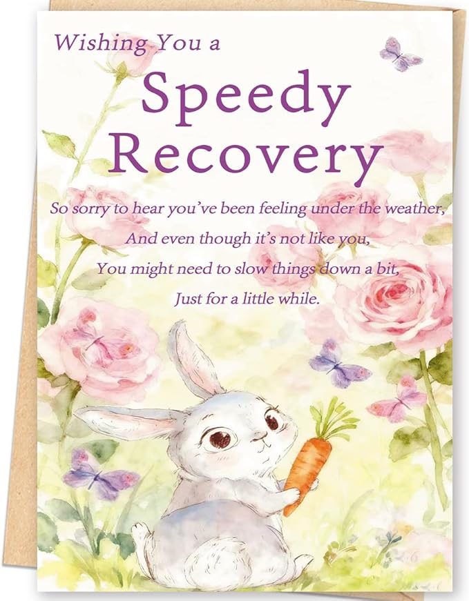 FANCYLUCKY Funny Get Well Cards for Women, Humor Speedy Surgery Recovery Card Gifts for Friends Family Colleagues, Get Wel...