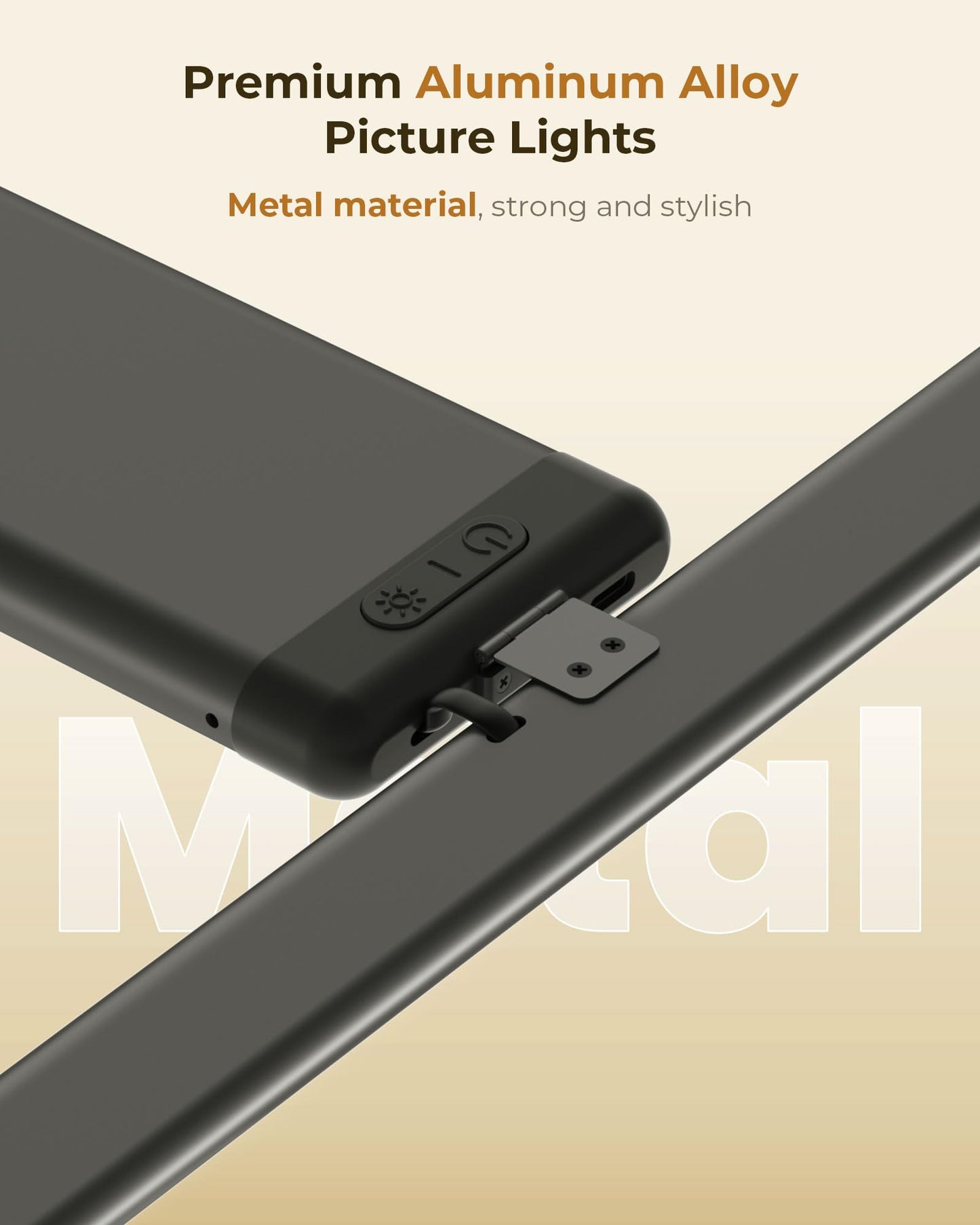 2 Pack Picture Light for Wall Rechargeable Art Light with Remote, 3 Colors & 5 Brightness Levels, 12000mAh Battery Operated Lights for Pictures,Painting,Gallery, Bedroom, Hallway, Frame, Living Room