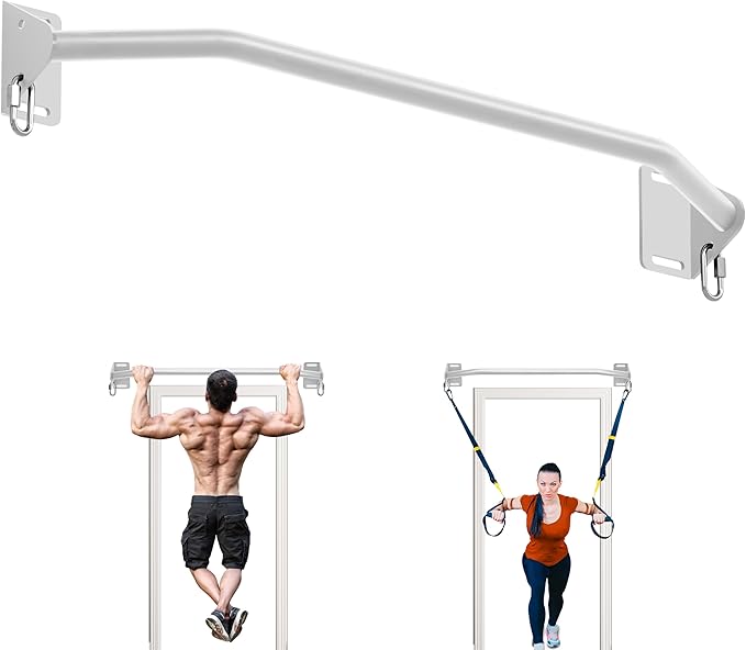 HWOOUSA Pull Up Bar Wall Mounted-Heavy Duty Joist Mounted Pull Up Bar-Premium Strength Training Pull-Up Bars-Fast and Easy...