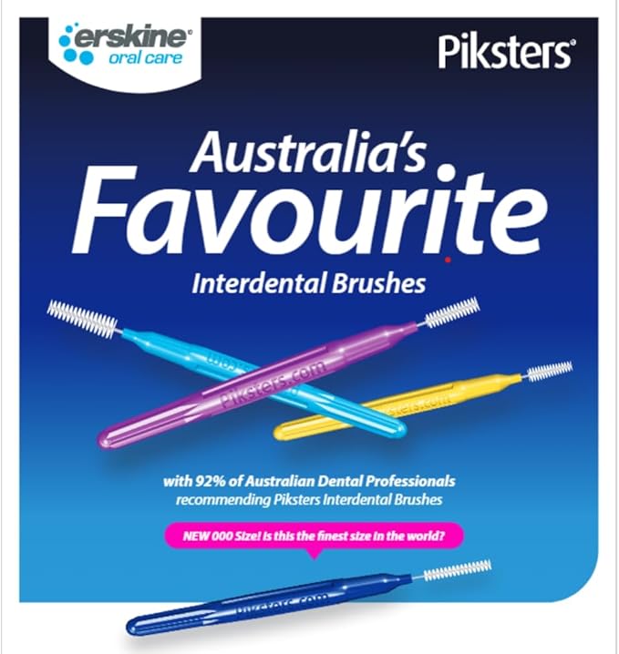 Piksters Interdental Brushes, Size 5, 100 Count (10 x 10 Packs), Interdental Tooth Brush for Large Gaps, Gum Soft Bristles for Plaque Removal, Safe for Braces (100 pk)