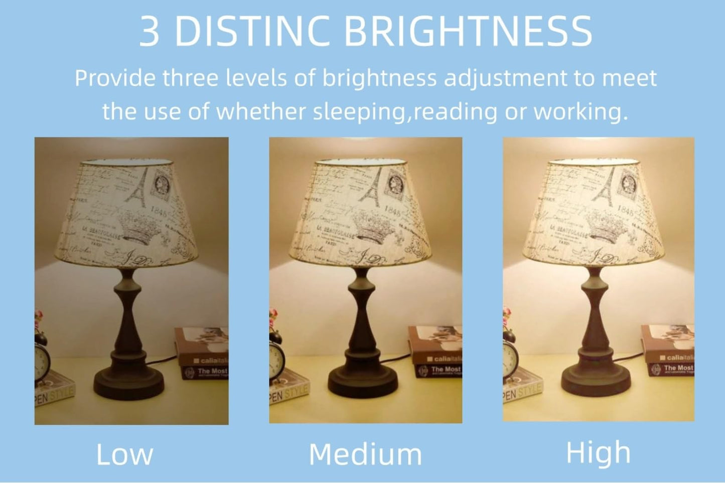 4 Pack 3-Way Light Bulbs A19  5/10/15W Equivalent To 50/100/150W  4000K Cool White (700-1400-2100 Lm)  E26 Base  Three Lighting Levels Perfect For Bedroom Living Room Study Room (Non-Dimmable)