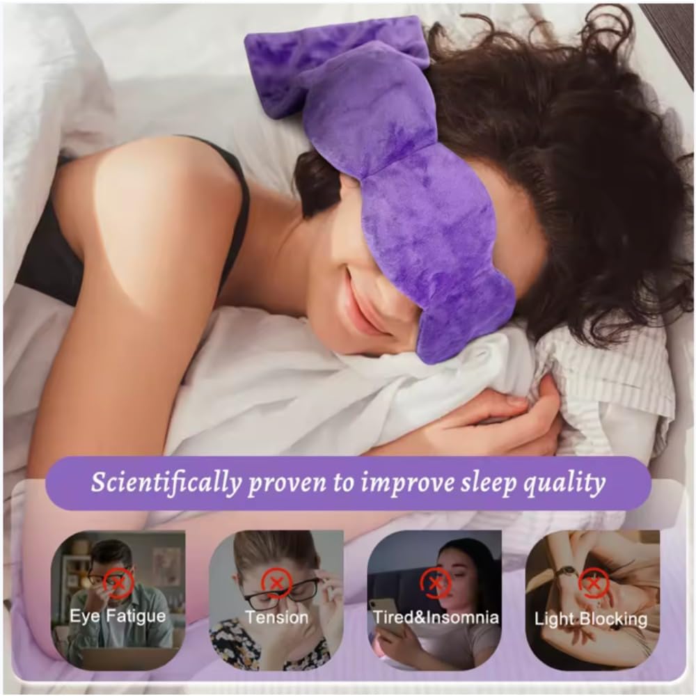 Gentle Sleep Mask, Pressure for Light Blocking & Cooling Comfort, Strap-Free for Side & Back Sleepers