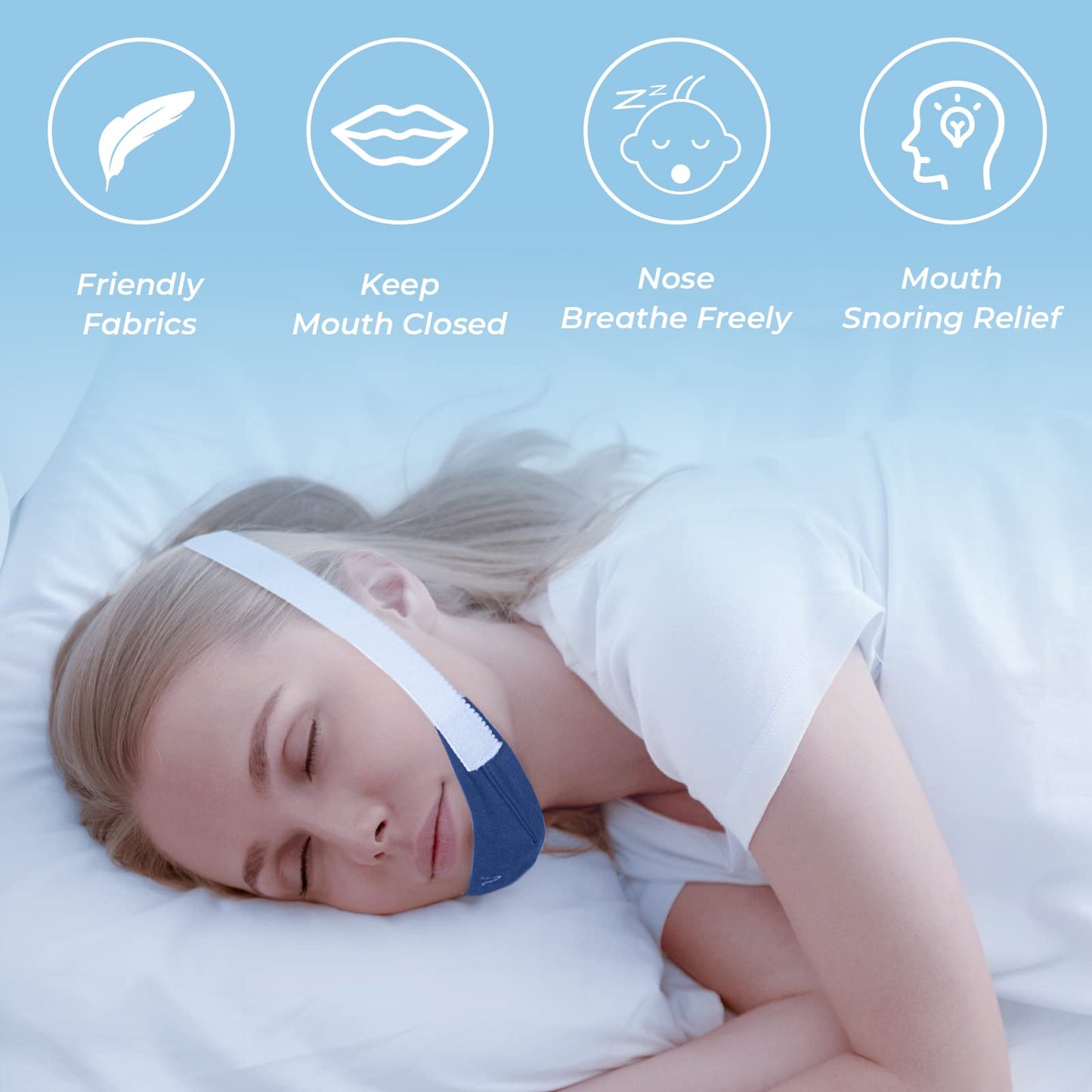 Chin Strap Replace for ResMed, Adjustable Ventilation Chin Strap to Keep Mouth Closed and Reduce Air Loss, Anti Snoring Chin Straps for Men Women (2 Pack)
