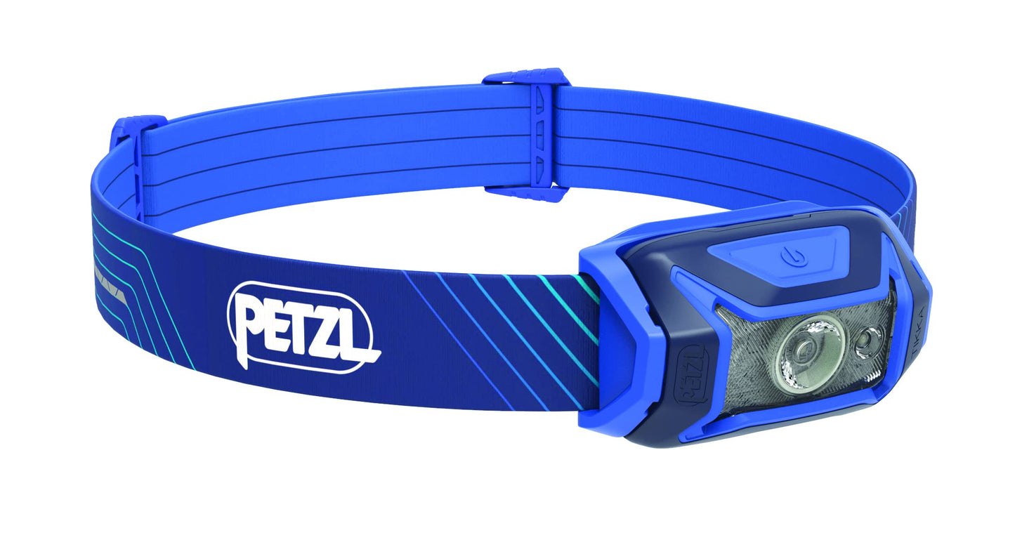 PETZL Tikka CORE Headlamp - 450 Lumen, Rechargeable, Compact, One Size, Blue, Model E067AA01