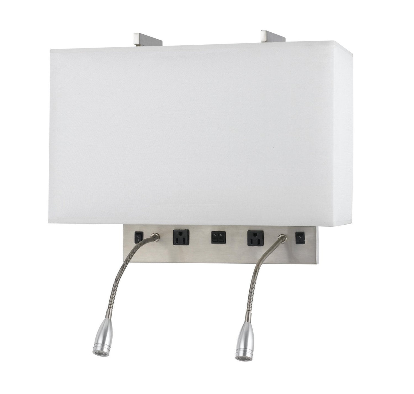 Cal 60W X 2 Wall Lamp Brushed Steel Metal Model LA-8029W2L-1-BS