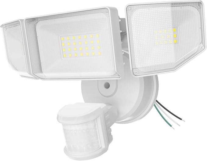 Abovizo 85W LED Security Lights Motion Sensor Light Outdoor, 8500LM Dusk to Dawn, IP65 Waterproof, 6500K, 3 Head Motion De...