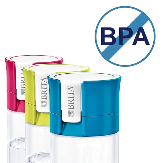 BRITA Fill and Go Vital Water Filter Bottle, Pink, Pack of 1