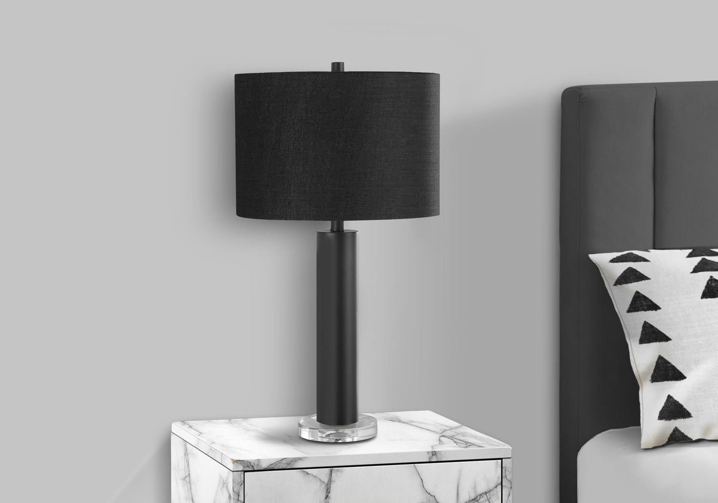 Monarch Specialties Table Lamp, Contemporary Black Metal, 28in H, 15in L x 15in W, Model I 9658