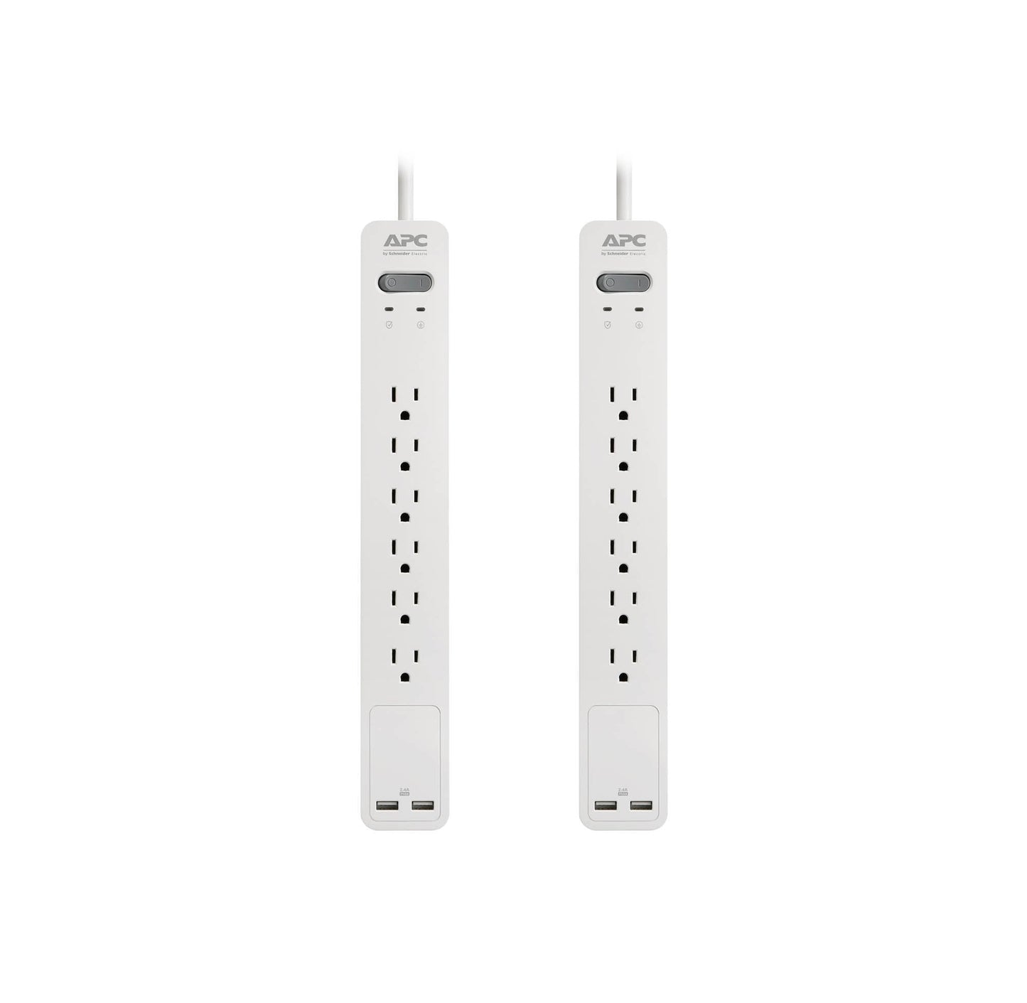 Apc Pe66Dp Essential Surgearrest 6 Outlet 6 Foot Cord Compatible With Dual Pack 120V