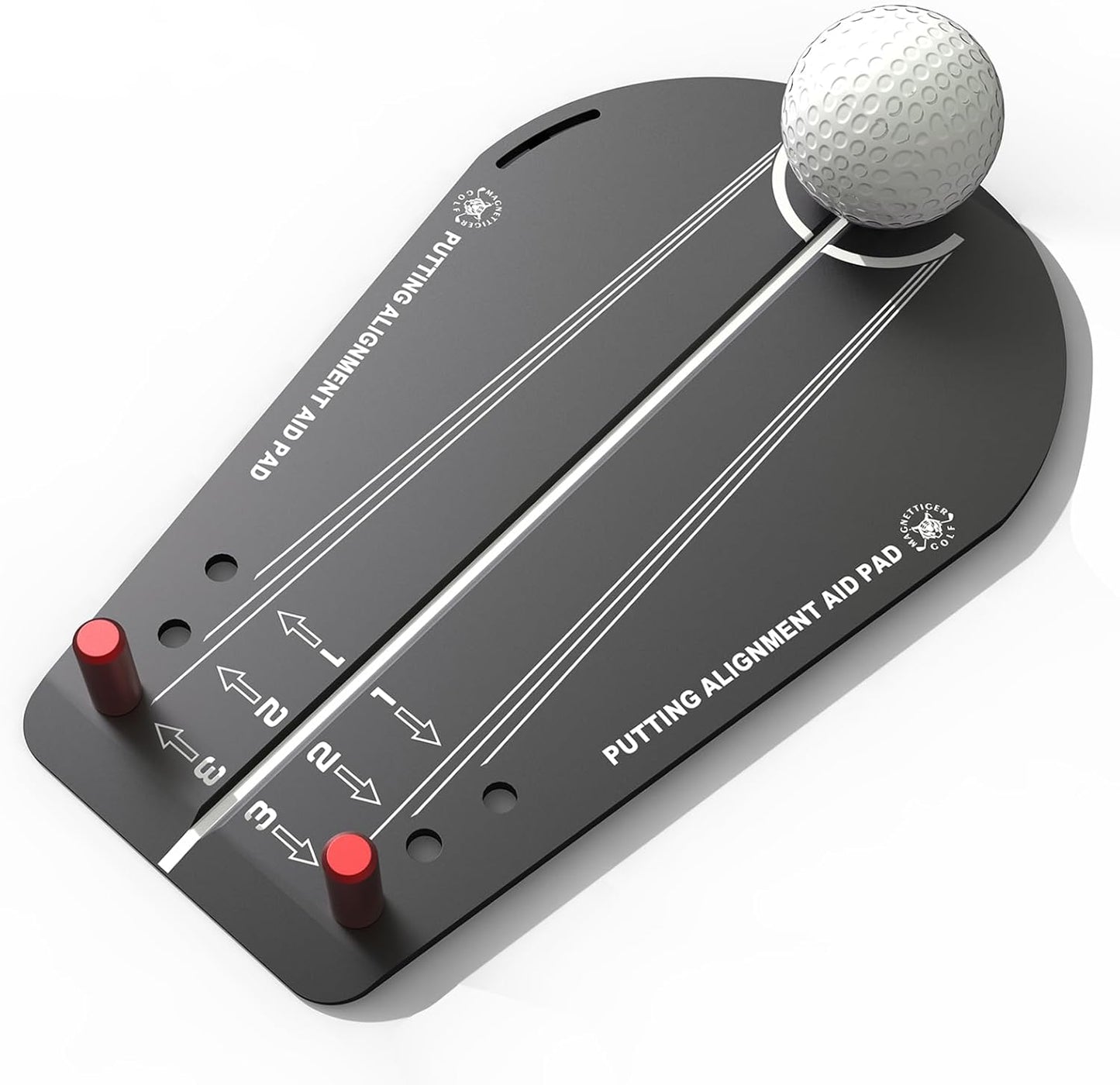 Putting Alignment Aid Pad, 1-3 Yards Putter Trainer for Quick Putting Improvement, Indoor/Outdoor Golf Practice Equipment, Gift Accessories