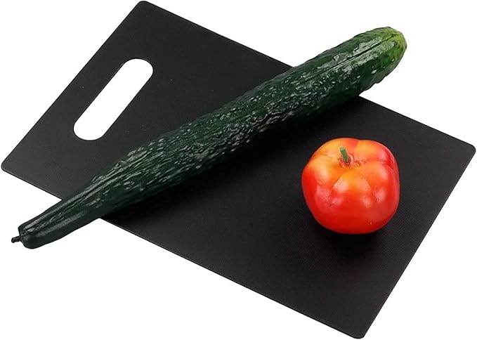 6 Packs Plastic Cutting Board Mats for Kitchen, Chopping Board Set, Black