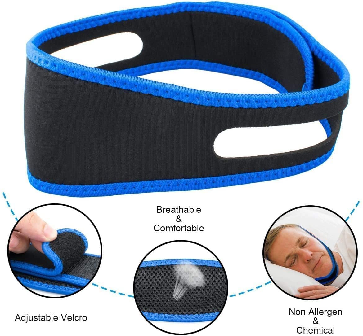 2025 Model Anti Snoring Chin Strap, Stop Snoring Chin Straps for CPAP Users, Jaw Strap for Sleeping,Chin Straps to Keep Mouth Closed for Sleeping Better, Cpap Chin Strap for Sleep for Men- Women