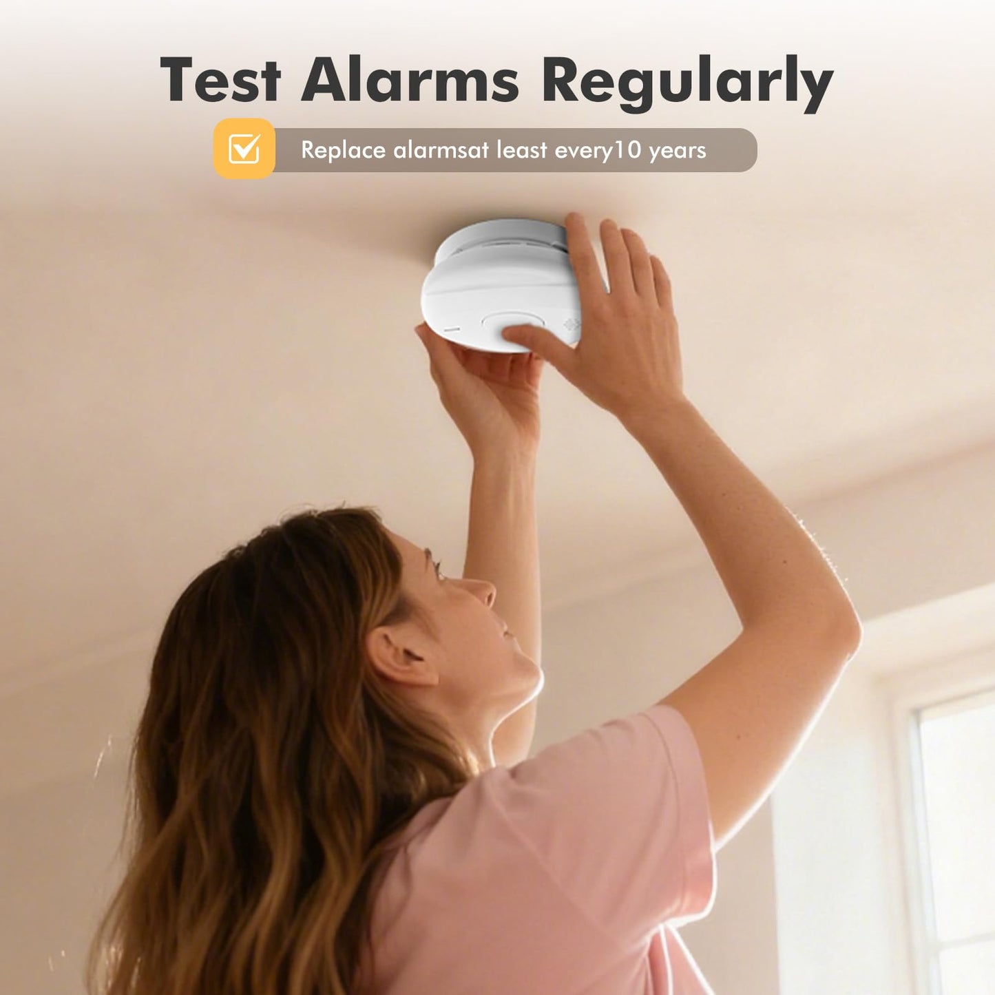 Smoke Detector Smoke and Carbon Monoxide Detector Smoke Detector Carbon Monoxide detectors 10-Year Battery Life, Battery-Powered Smoke and Carbon Monoxide Alarm Combination 1 Pack