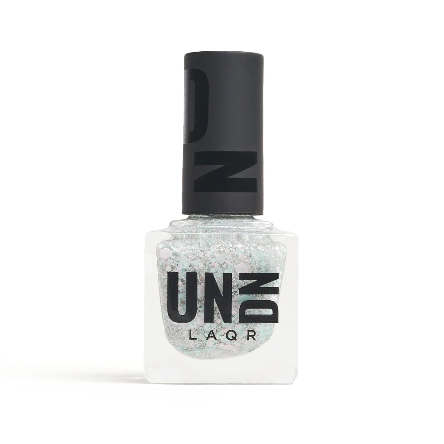UN/DN Vegan Nail Polish - 0203 Splatter - Pastel Pink and Blue Paint Splatter Nail Polish - Long Lasting, Cruelty Free Fingernai