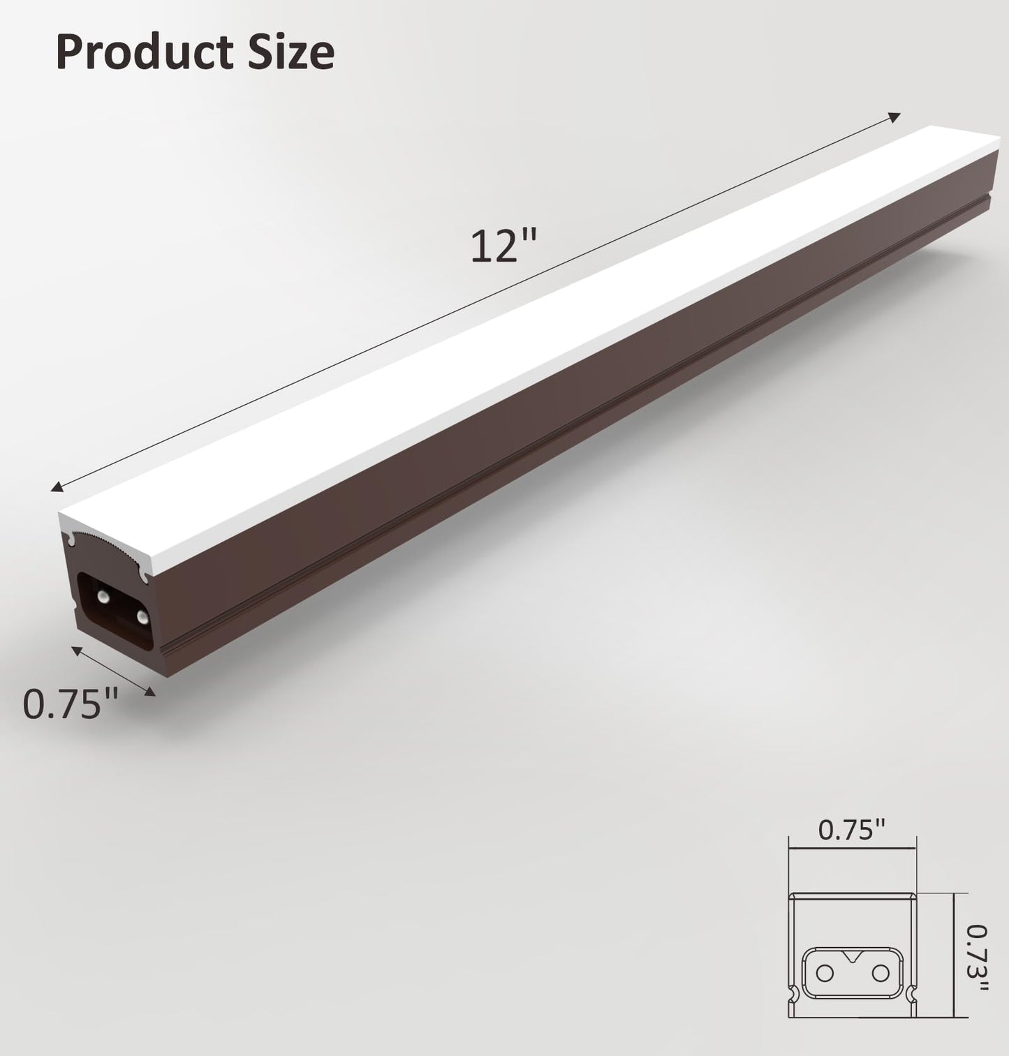 Leetdud Under Cabinet Lighting Plug In  12 Inch 1 Pc  Linkable Ac120V 3Cct 3000K/4000K/5000K Ultra Slim  Led Under Cabinet Lights For Counter Light  Kitchen  Shelf  Sink  Workshop  Desk  Bronze