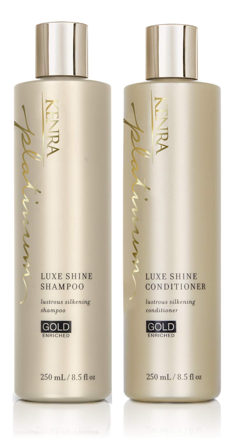 Kenra Professional Platinum Luxe Shine Shampoo/Conditioner | Gold Enriched | Transforms Dull And Lifeless Strands To Glamorous A