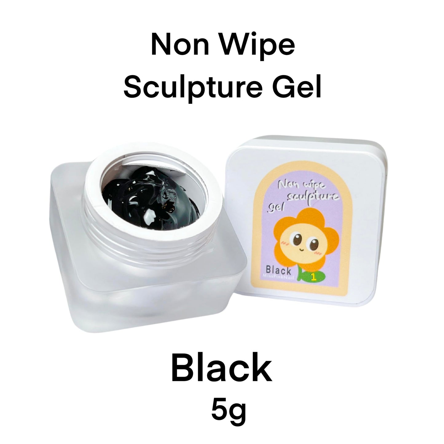 Nail Gel polish sculpture gel 5g black in colour clear stroke non wipe chrome applicable DIY at home embossed painting gel Nail