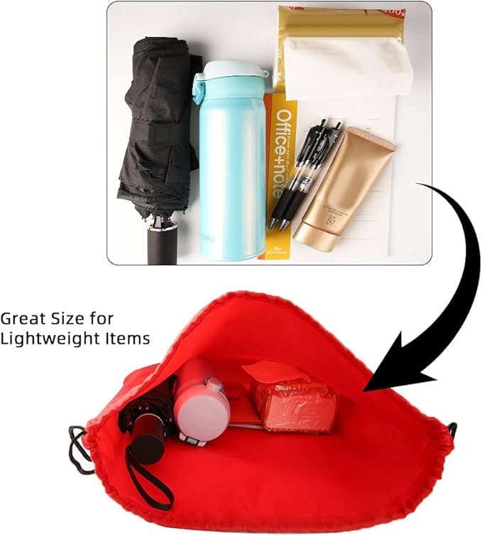 GoodtoU Drawstring Backpacks Bulk String Bags - Red Drawstring Bags Party Favors for Adults 16 Pcs