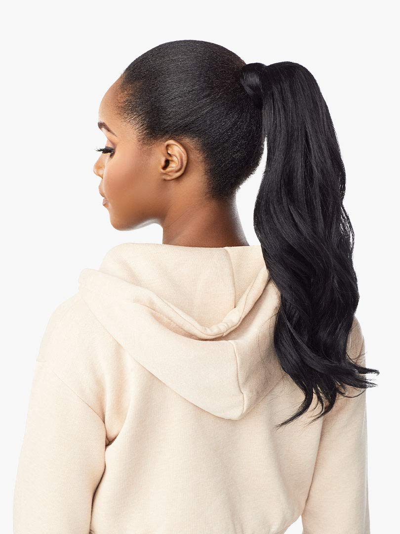 Sensationnel Instant Updown Halfwig Pony - Unit 11 4 Style in 1 Half Wig and Pony Wrap (2 DARKBROWN)