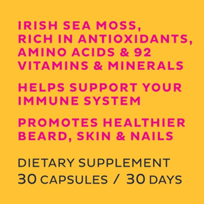 Scotch Porter Superfood Supplement | Beard, Hair, Skin and Immune Support | Formulated with Non-Toxic Ingredients, Free of Parabens, Sulfates & Silicones | 30 Capsules – 3 Pack