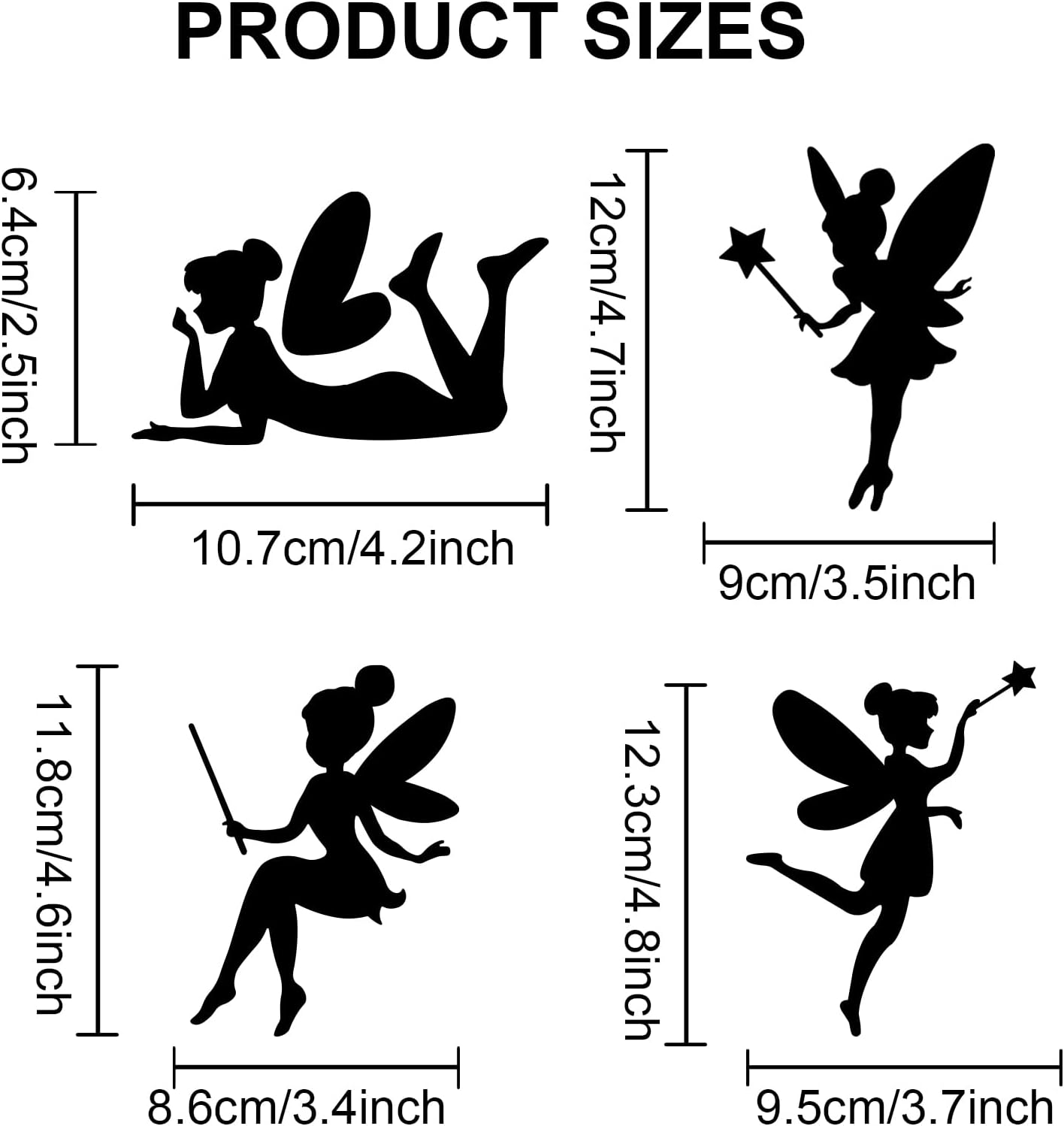 MAYJOYDIY 6pcs Fairy Stencils Little Fairy Drawing Painting Stencils Dreamy Mushroom Butterfly Moon Star Flower Template 6×6inch with Paint Brush Wall Art DIY Home Decor
