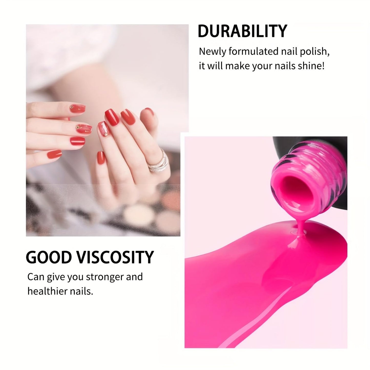 Gel Nail Polish,6 color kits Long Lasting Shine gel polish Wide Color Range gel nail polish set Professional gel nails polish Ma