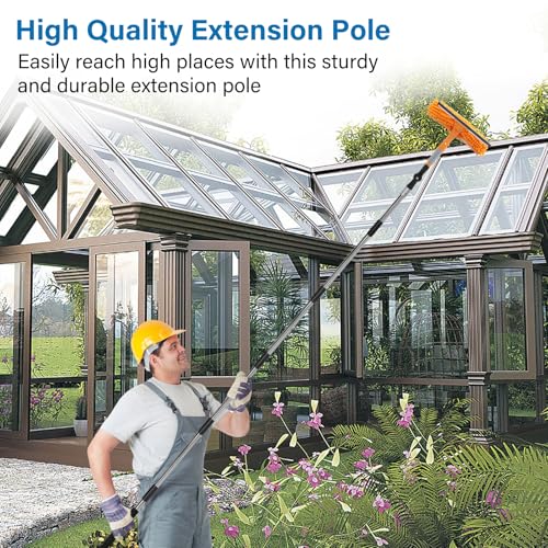 Greeily Paint Roller Extension Pole, 4ft to 12ft Paint Extension Pole Multi-Purpose Splicing Adjustment Long for Spider Br...