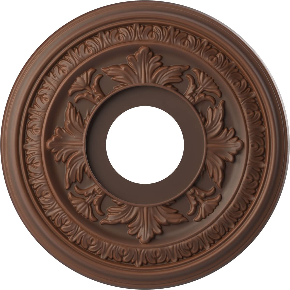 Ekena Millwork Cmp13Badru Baltimore Thermoformed Pvc Ceiling Medallion (Fits Canopies Up To 5 1/4), 13Od X 3 1/2Id X 3/4P, Unive