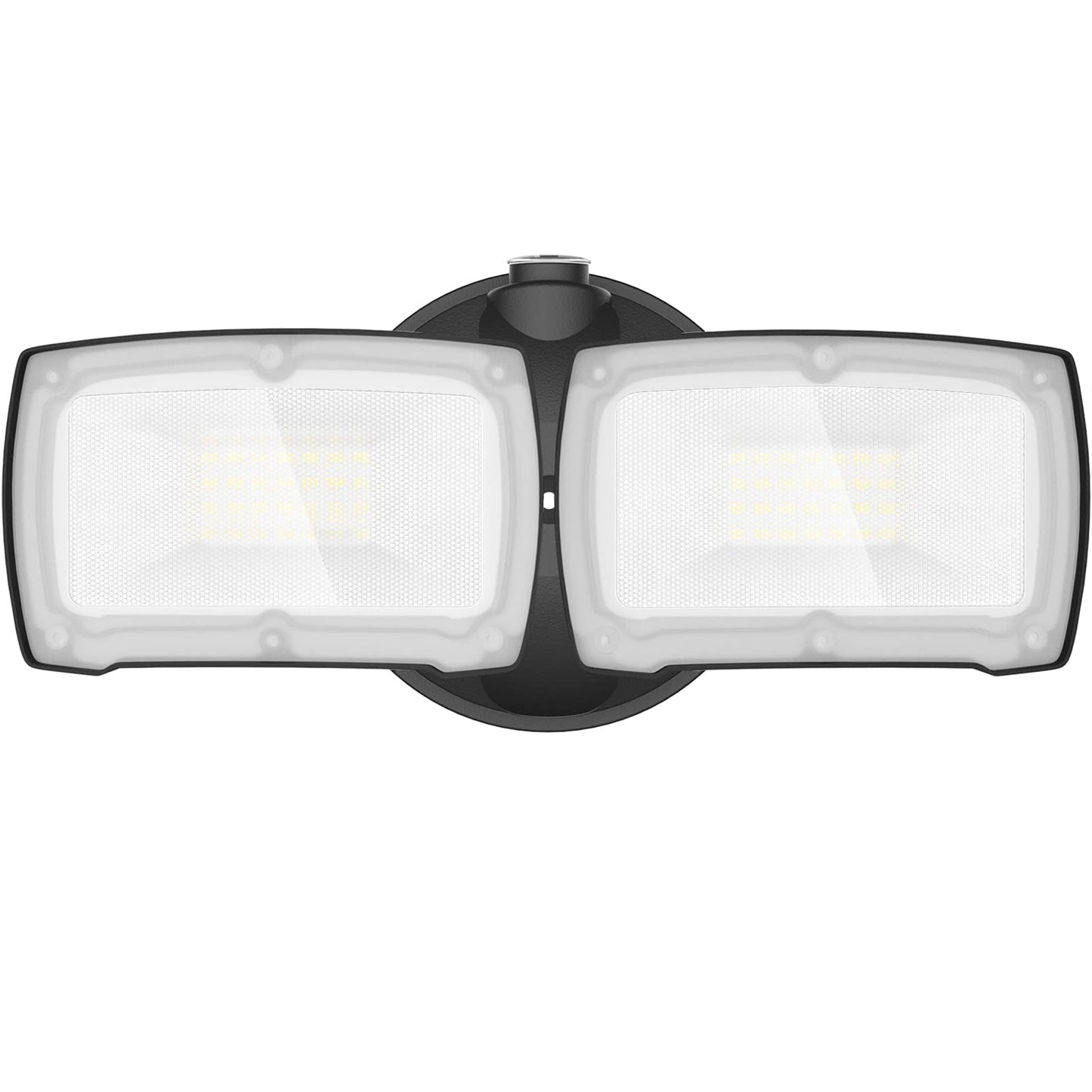 Lepower 28W Dusk To Dawn Led Security Light, 3000Lm, Ip65 Waterproof, Black, 5500K White Light, 2 Adjustable Heads, Model Yy01B-B