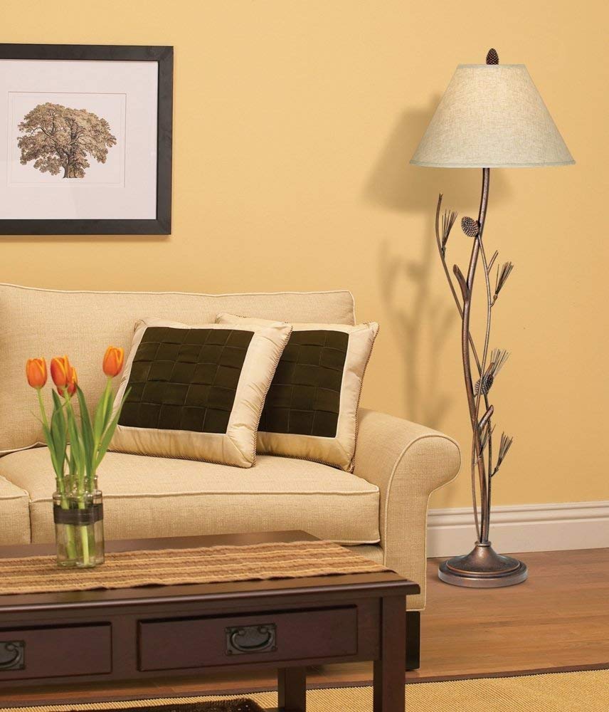 Cal Lighting BO-961FL Floor Lamp, Metal, Willow, 18inx18inx60in