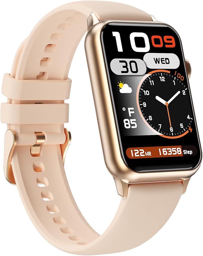 Health Fitness Tracker Smart Watch with 24/7 Heart Rate Blood Oxygen Blood Pressure Monitor Sleep Tracker 128 Exercise Mod...