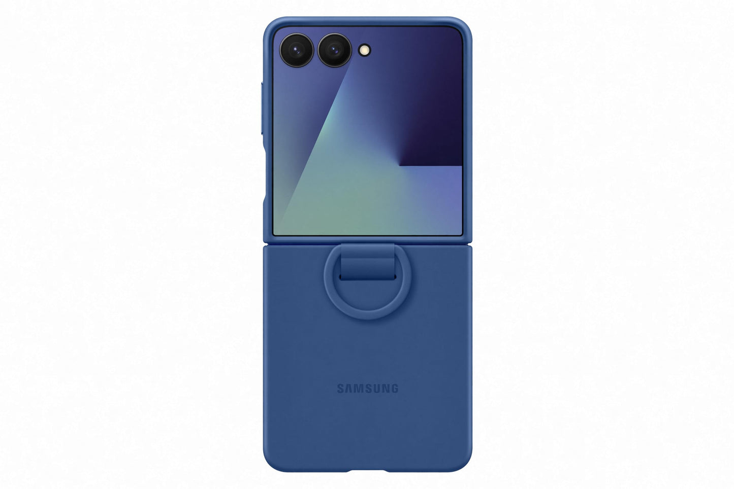 Samsung Ef-Pf766 Silicone Ring Case For Galaxy Z Flip7, Smartphone Cover, Mobile Phone Case With Ring Holder, Silicone, Protecti
