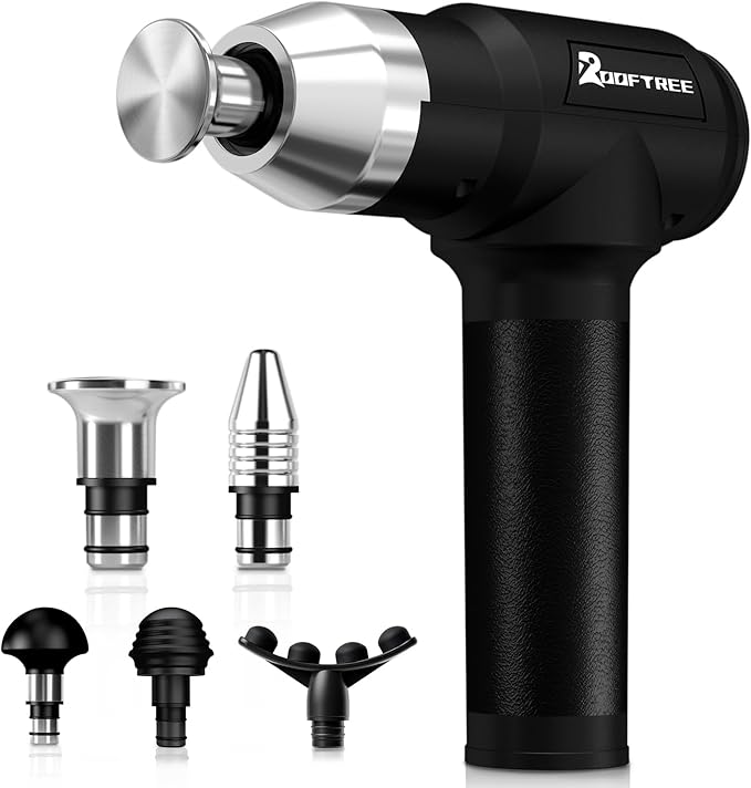 Deep Tissue Massage Gun for Athletes with Metal Heads,90W High-Powered Brushless Motor, 60lbs Stall Force,12 Hrs Battery L...
