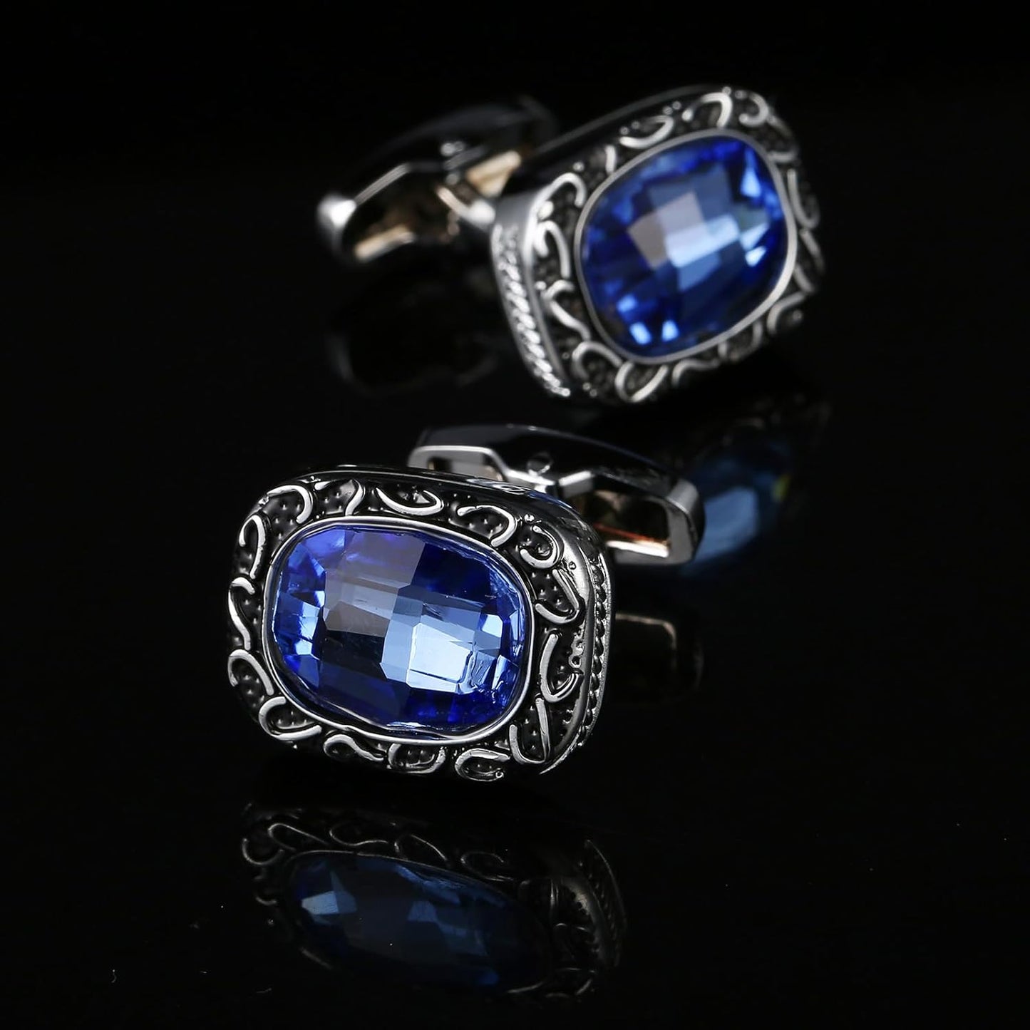 S&W Wedding Cufflinks for Men Cuffs with Gift Box Business for Tuxedo Shirts