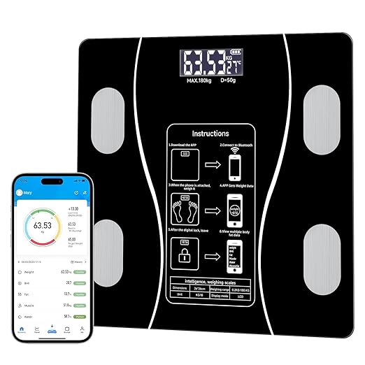 Intelligent Body Fat Scale, a Simple and Practical Digital Scale That can be Connected to a Mobile Digital Bathroom Scale ...