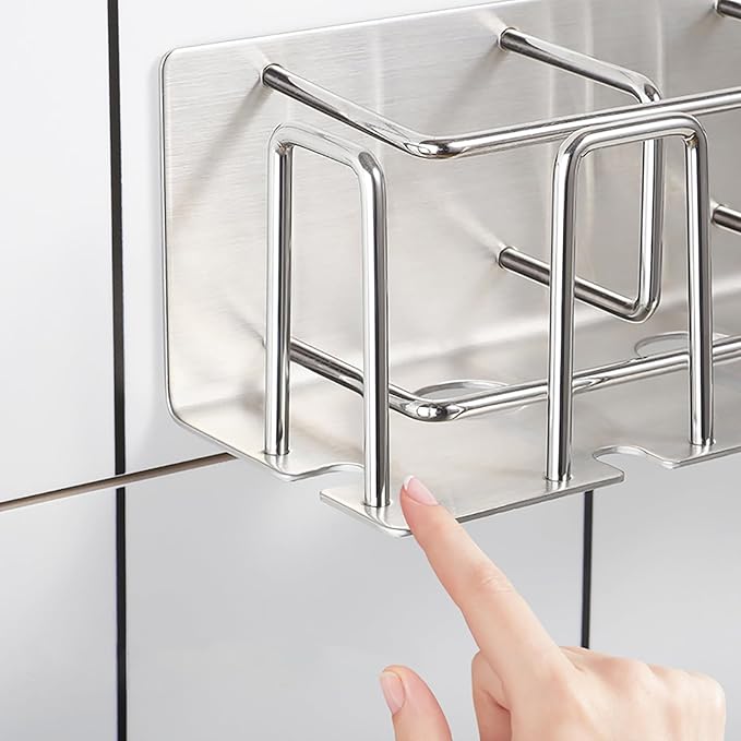 HANZE Toothbrush and Toothpaste Holder Wall Mounted – Space-Saving Bathroom Organizer